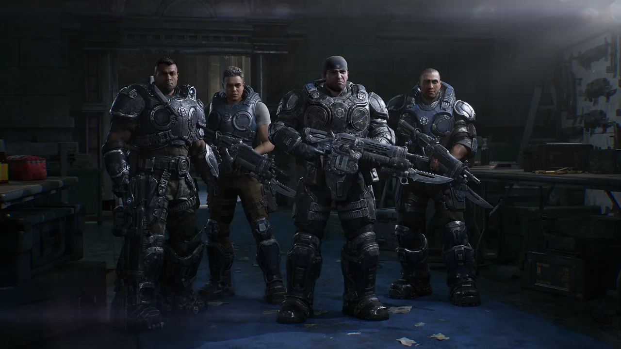 Marcus và Dom chiến đấu trong Gears of War E-Day