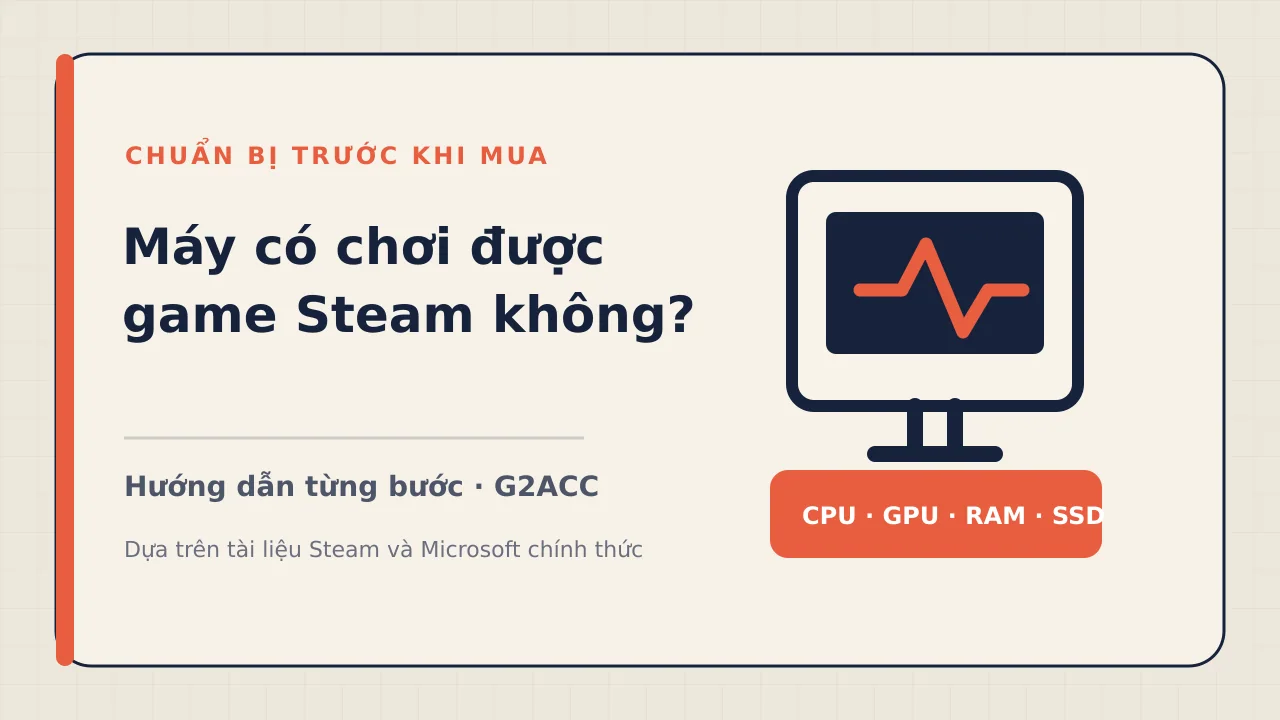 Ảnh minh họa cho bài viết: Cách kiểm tra cấu hình máy có chơi được game Steam