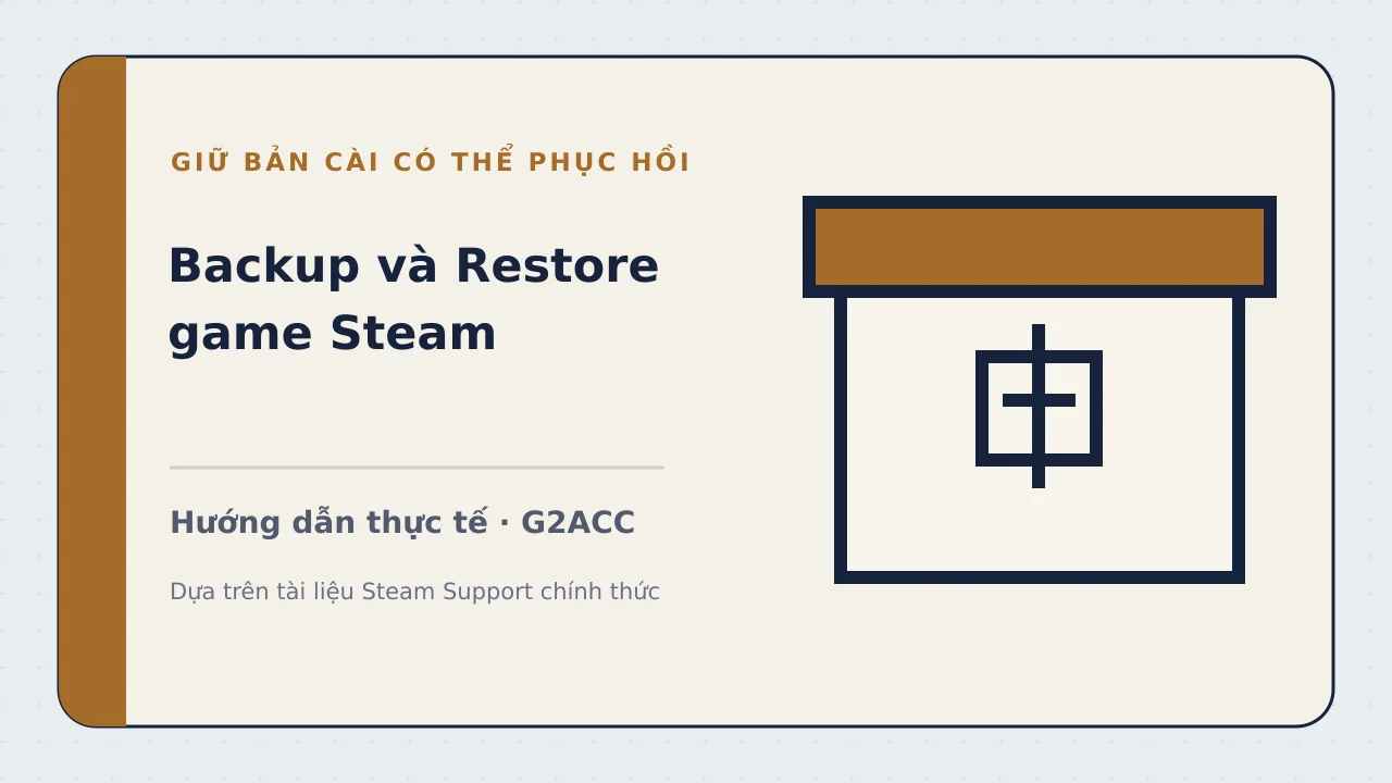 Ảnh minh họa cho bài viết: Cách Backup và Restore game Steam không cần tải lại