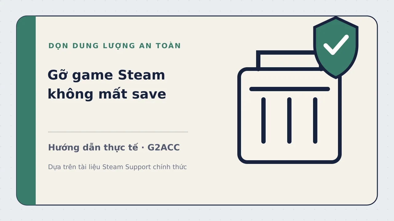 Ảnh minh họa cho bài viết: Cách gỡ game Steam không mất save và dữ liệu quan trọng