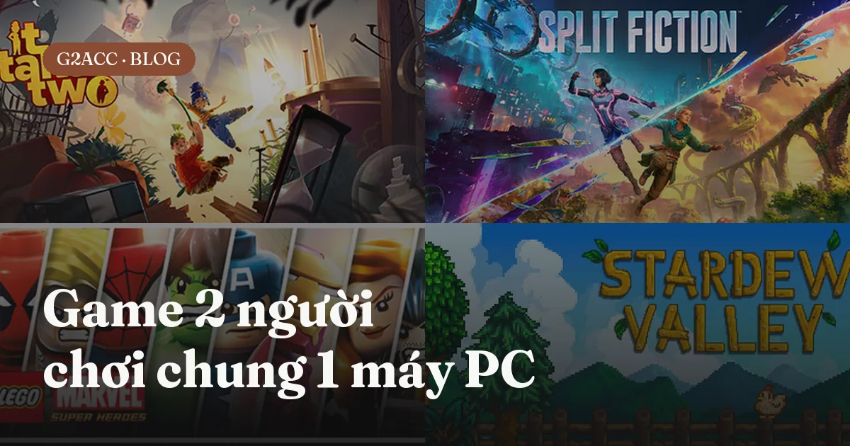 Game 2 người chơi chung 1 máy PC: 16 game chia màn hình