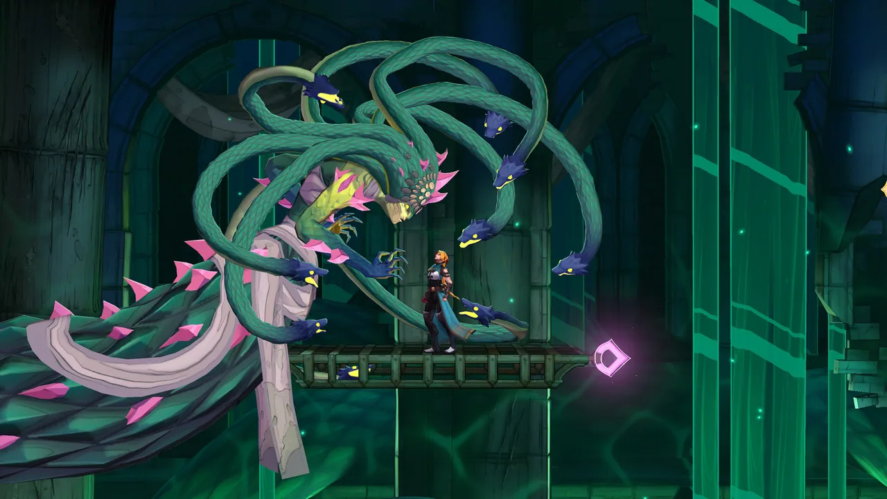 Rose Belmont đối đầu boss trong Castlevania Belmont's Curse