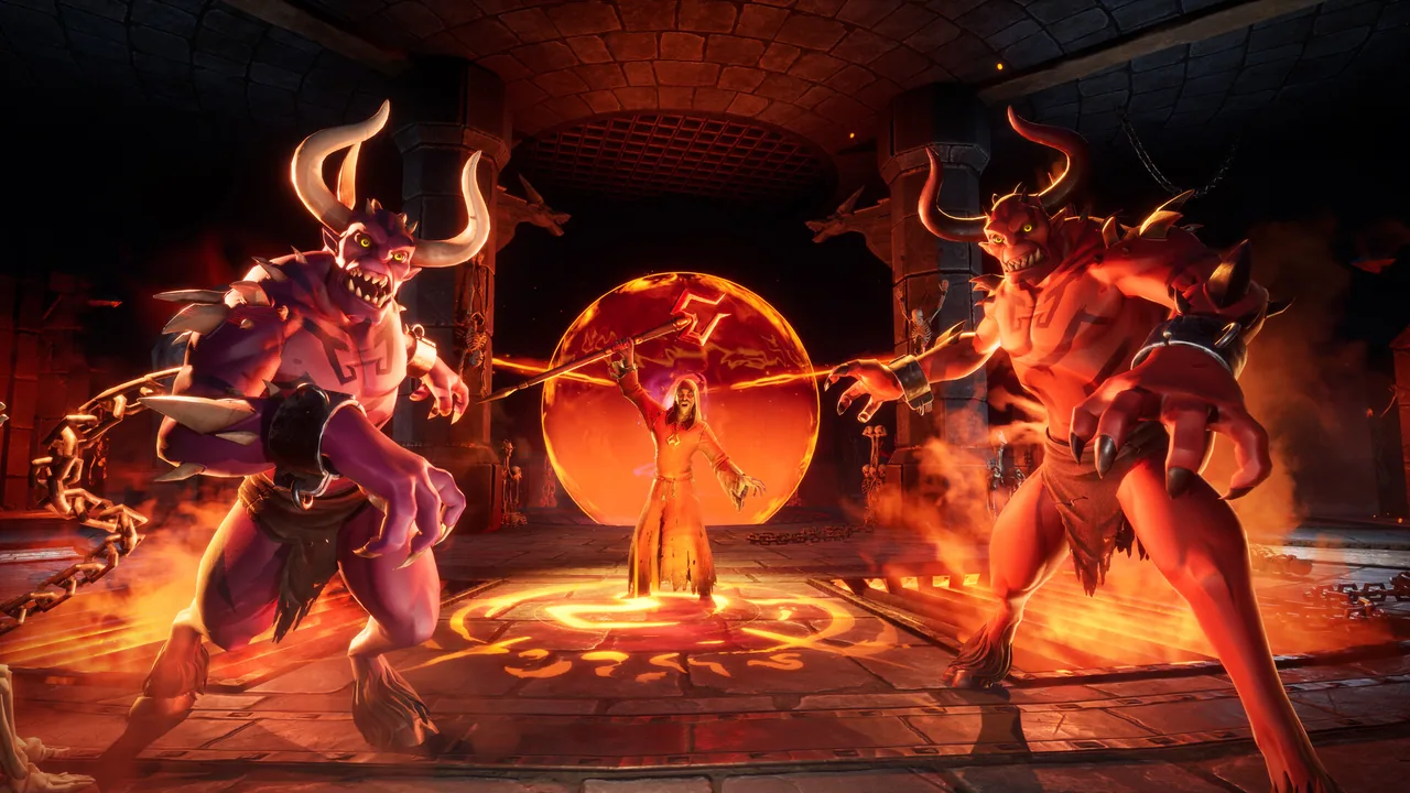 Nhóm người chơi chiến đấu với boss trong RuneScape Dragonwilds
