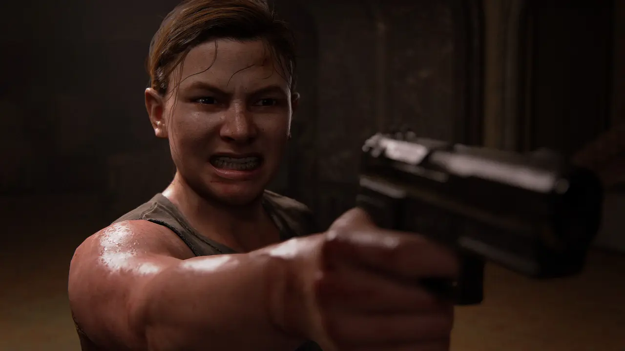 Abby cầm súng trong The Last of Us Part II